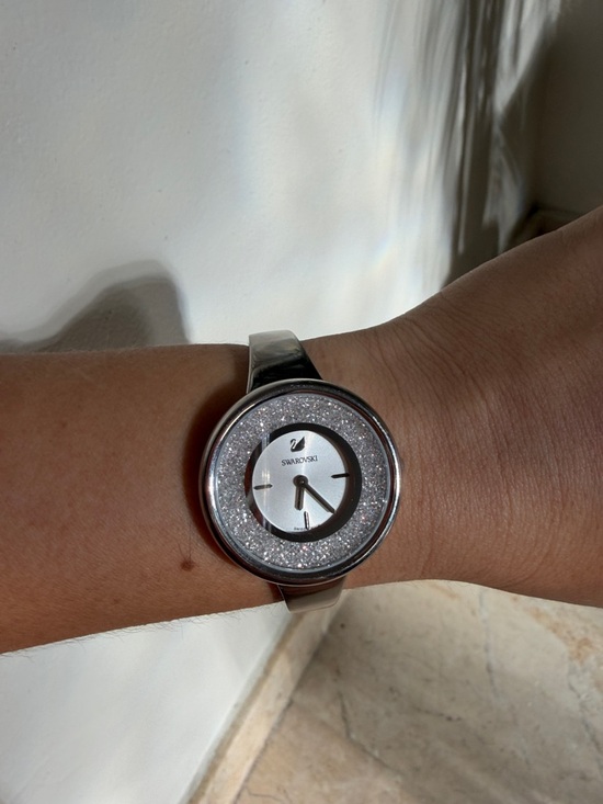 Swarovski Other - Swarovski Silver Glitter-Accent Women's Bracelet Watch